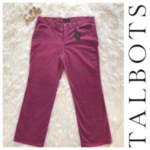 Talbots NWT Maroon Pants SZ 14